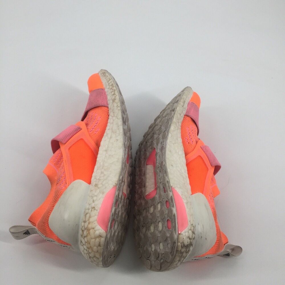 $250 Stella McCartney Ultraboost X Orange Glow Athletic Sneakers 7 Womens Neon - Picture 4 of 7